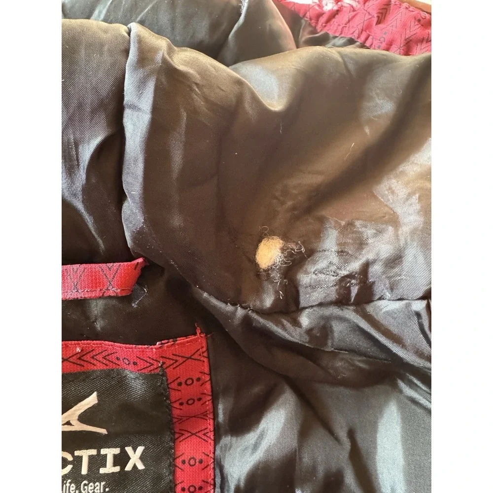 Arctix Slalom Red Black Boys Sz Medium 5K Insulated Hooded OutdoorJacket Pockets